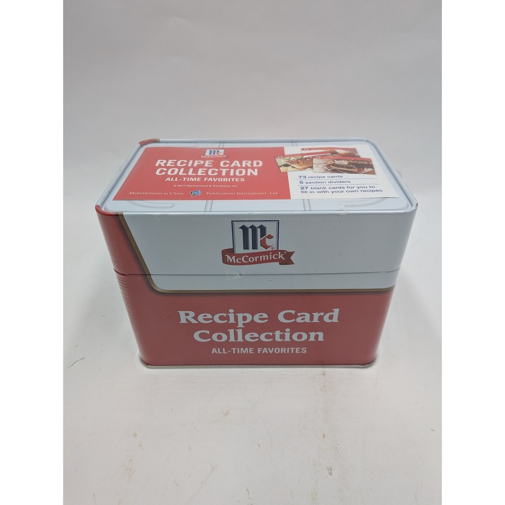 McCormick Recipe Card Collection All-Time Favorites Tin Sealed 73 Cards 2017